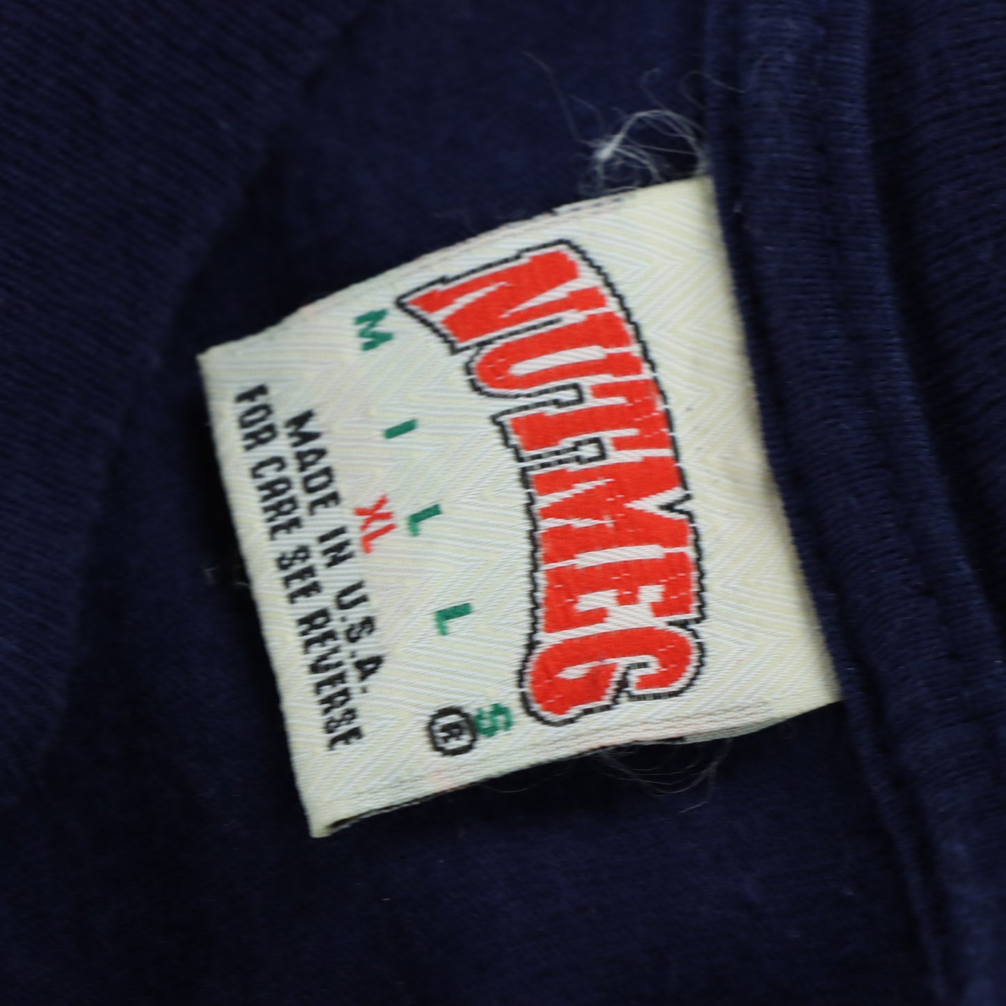 Vintage DALLAS COWBOYS 'National Football Conference' NFL USA Made Navy T-Shirt (XL)