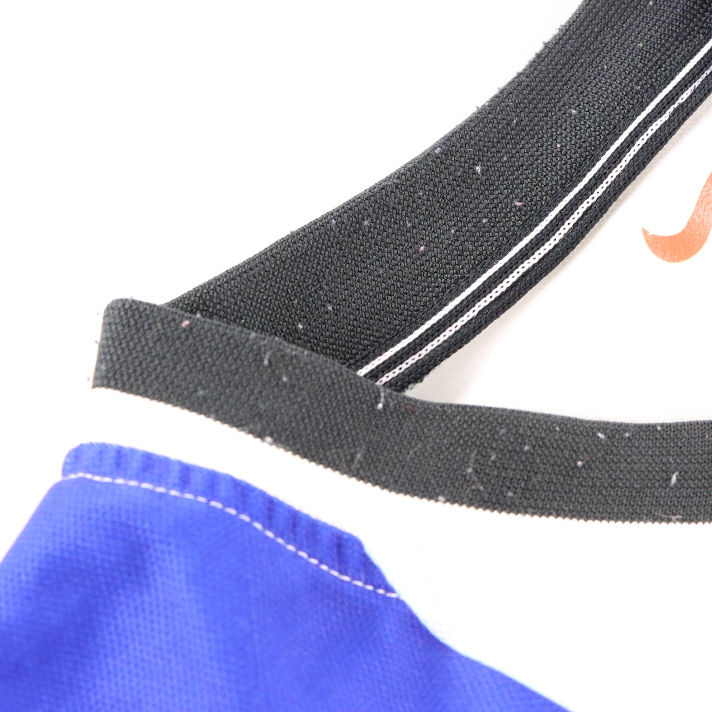 NIKE Blue & White Stripe Embroidered Swoosh Sports Jersey (XXL) ***COCO Vintage Sole Melbourne