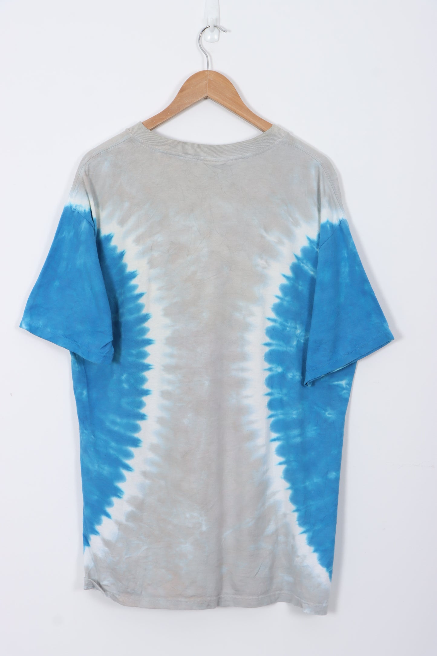 NFL Detroit Lions Tie Dye Football Helmet Design Graphic Tee (L)