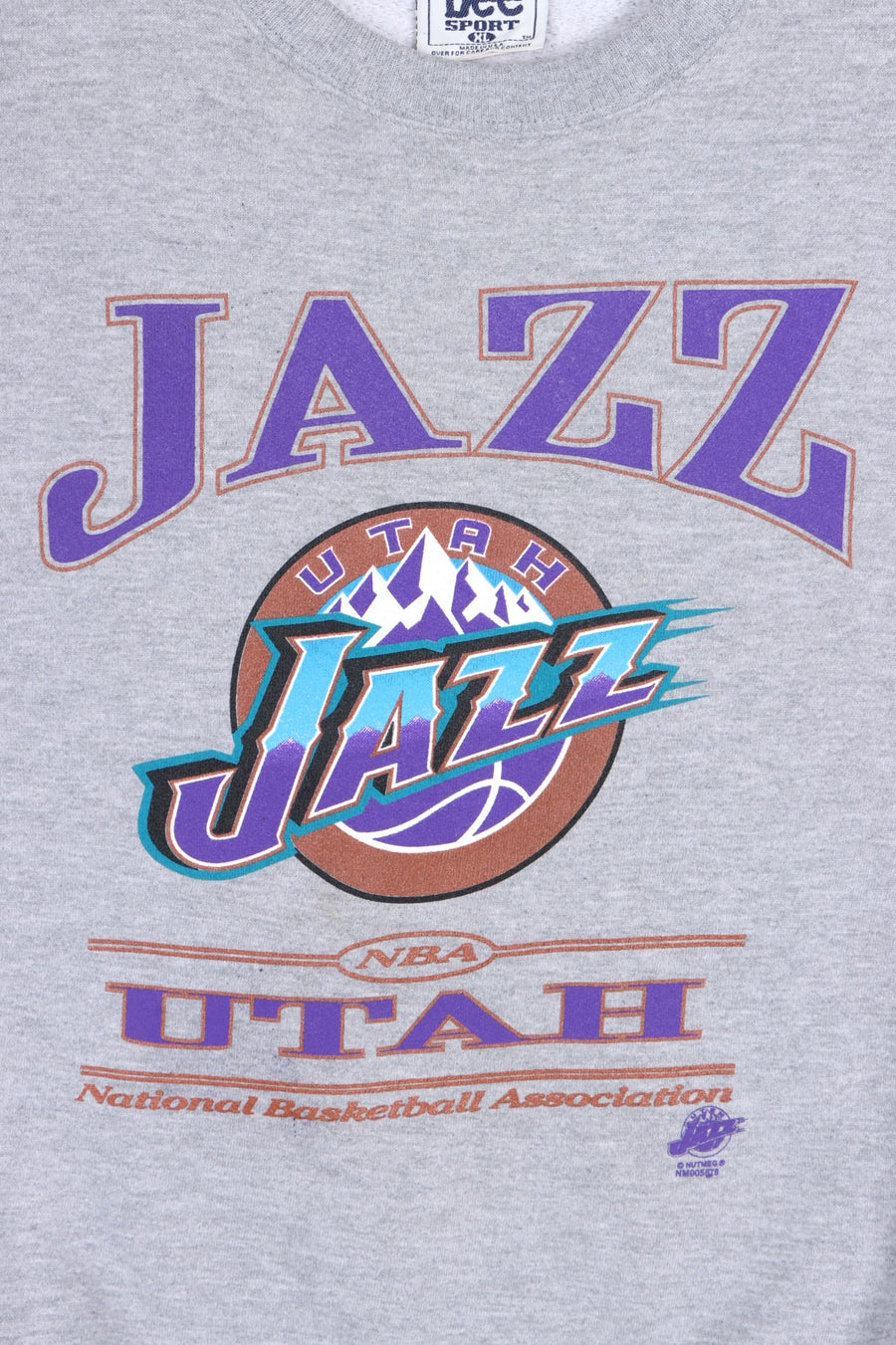 NBA Utah Jazz 90s Big Logo Sweatshirt USA Made (S-M)