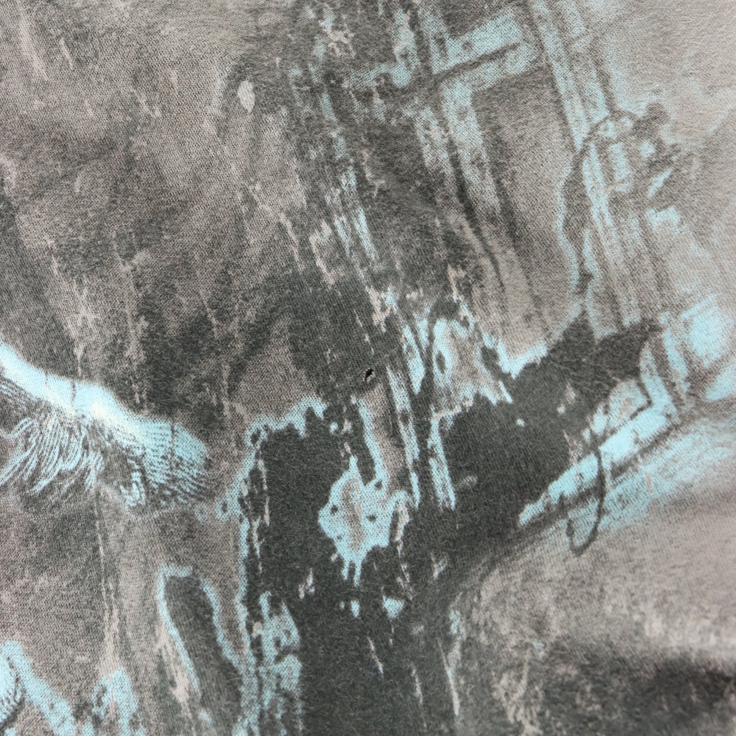 RESURGE Light Blue & Brown Y2K Style USA Made TShirt (M)