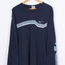 NIKE Embroidered Swoosh Blue Tones Long Sleeve Tee (XL)