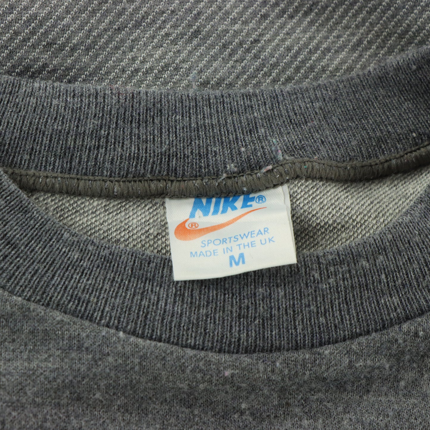 NIKE 'UK Made' 80s Vintage Grey Embroidered Logo Sweatshirt (S)