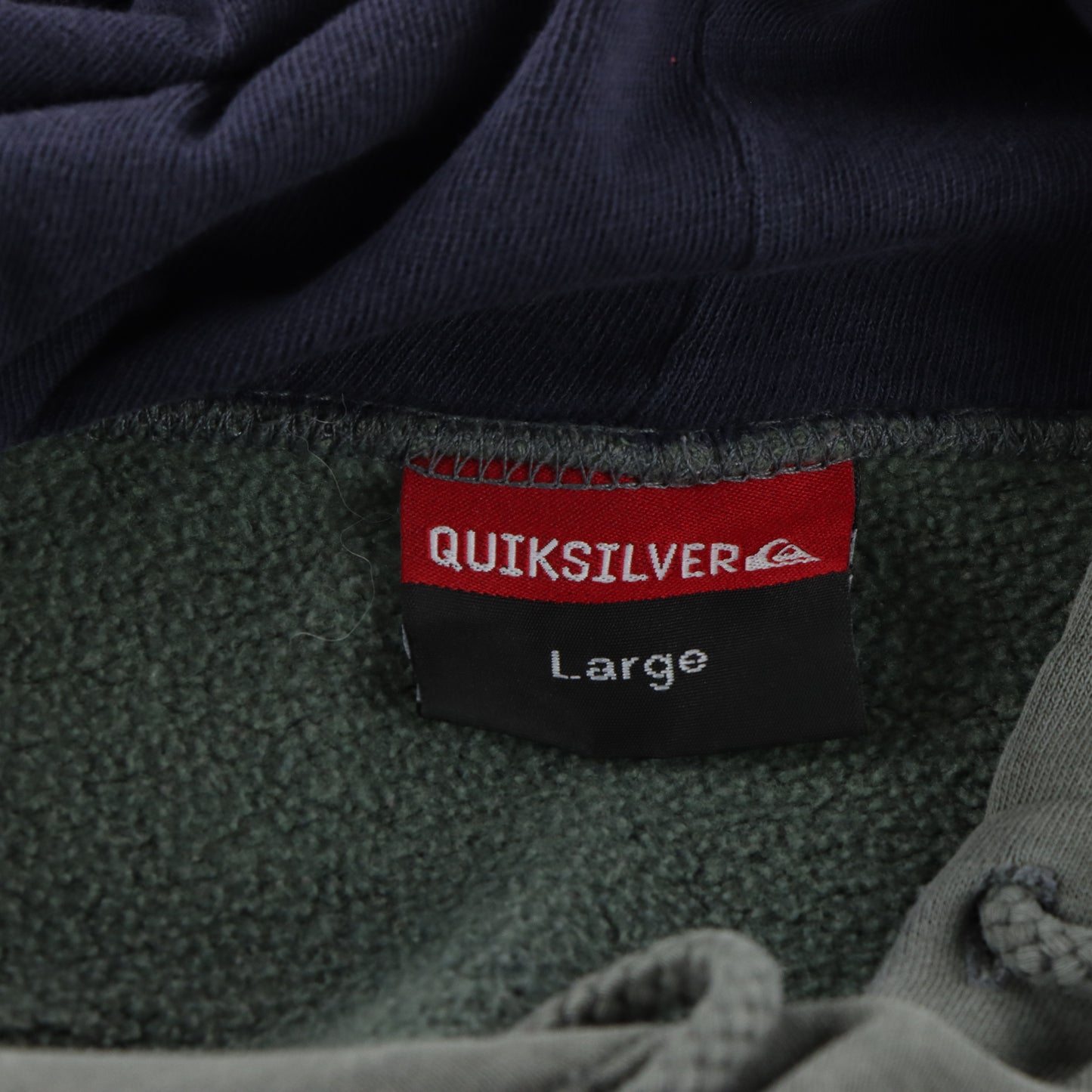 QUIKSILVER Grey Centre Logo Hooded Surf Sweatshirt (L)