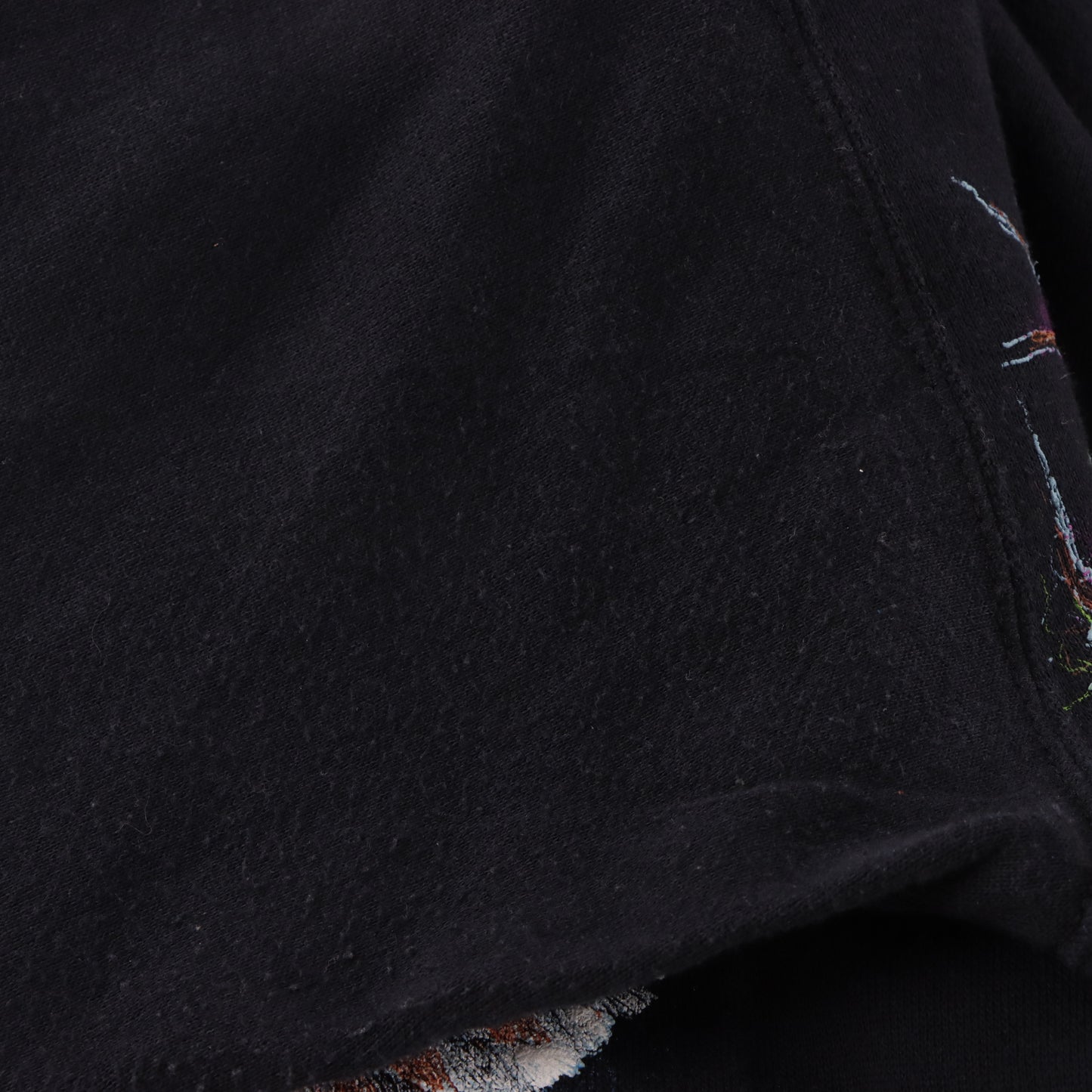90s 'USA Made' 50/50 Double Sided Hardwood Owl Graphic Black Sweatshirt (S-M)