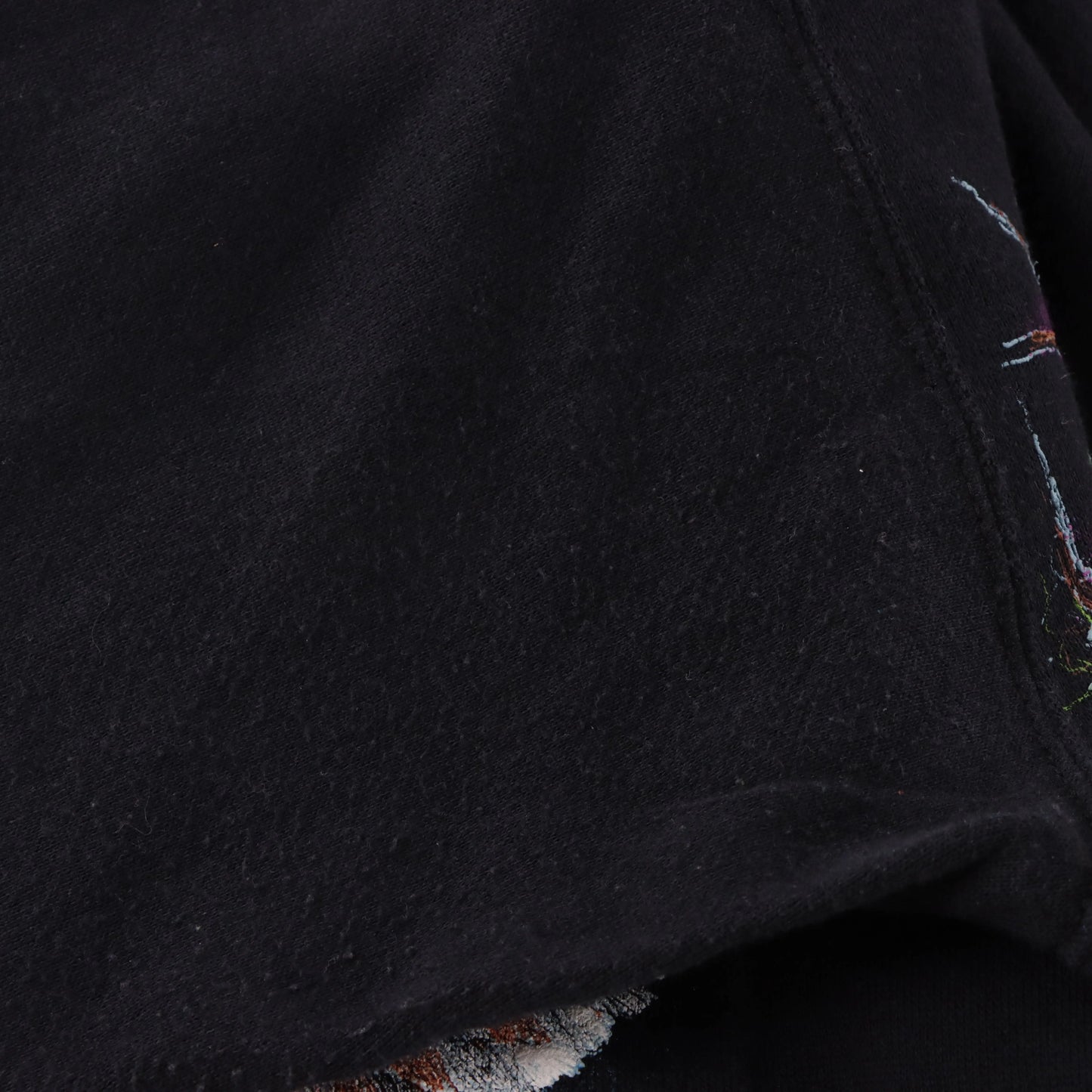 90s 'USA Made' 50/50 Double Sided Hardwood Owl Graphic Black Sweatshirt (S-M) - Vintage Sole Melbourne