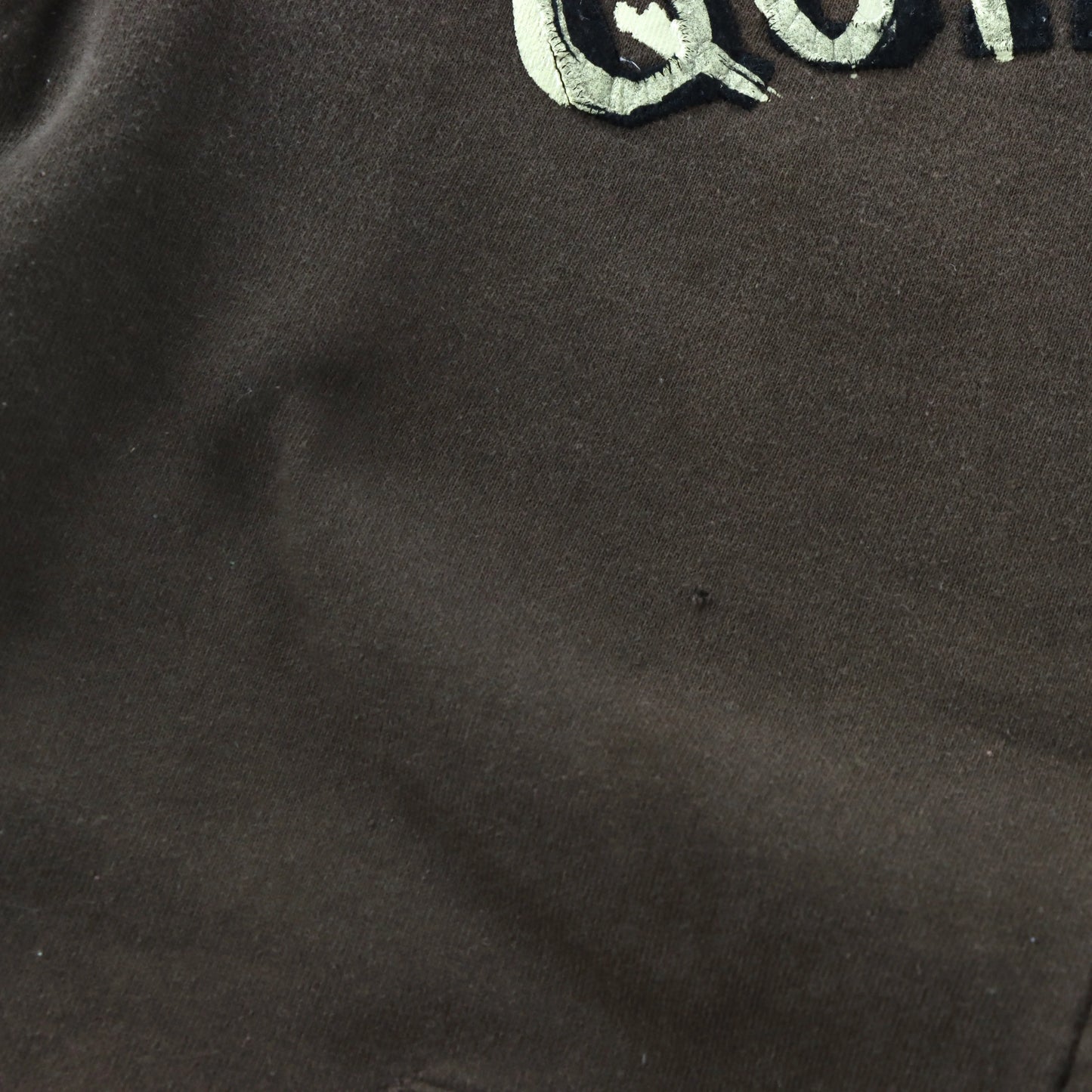 QUIKSILVER Spell-Out Logo Fleece Lined Brown Zip-Up Hooded Sweatshirt (S) - Vintage Sole Melbourne