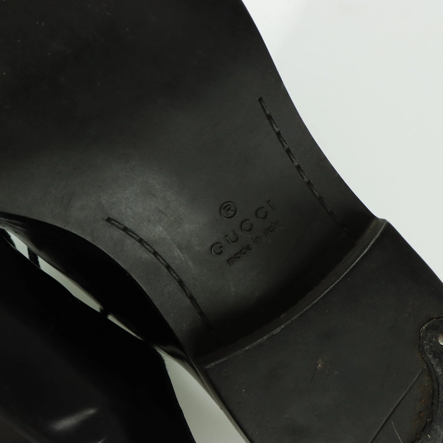 GUCCI Black Leather Oxford Derby Lace Up Dress Shoes (8.5) *ruby Vintage Sole Melbourne