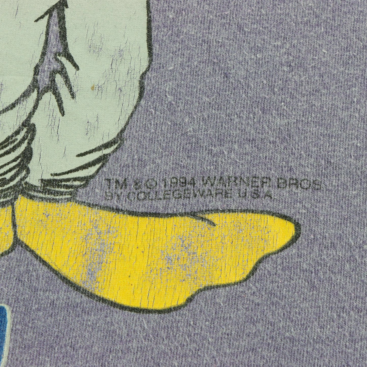 Vintage 1994 Looney Tunes x Georgetown Hoyas Light Purple College Basketball Tee USA Made (XL-XXL) - Vintage Sole Melbourne