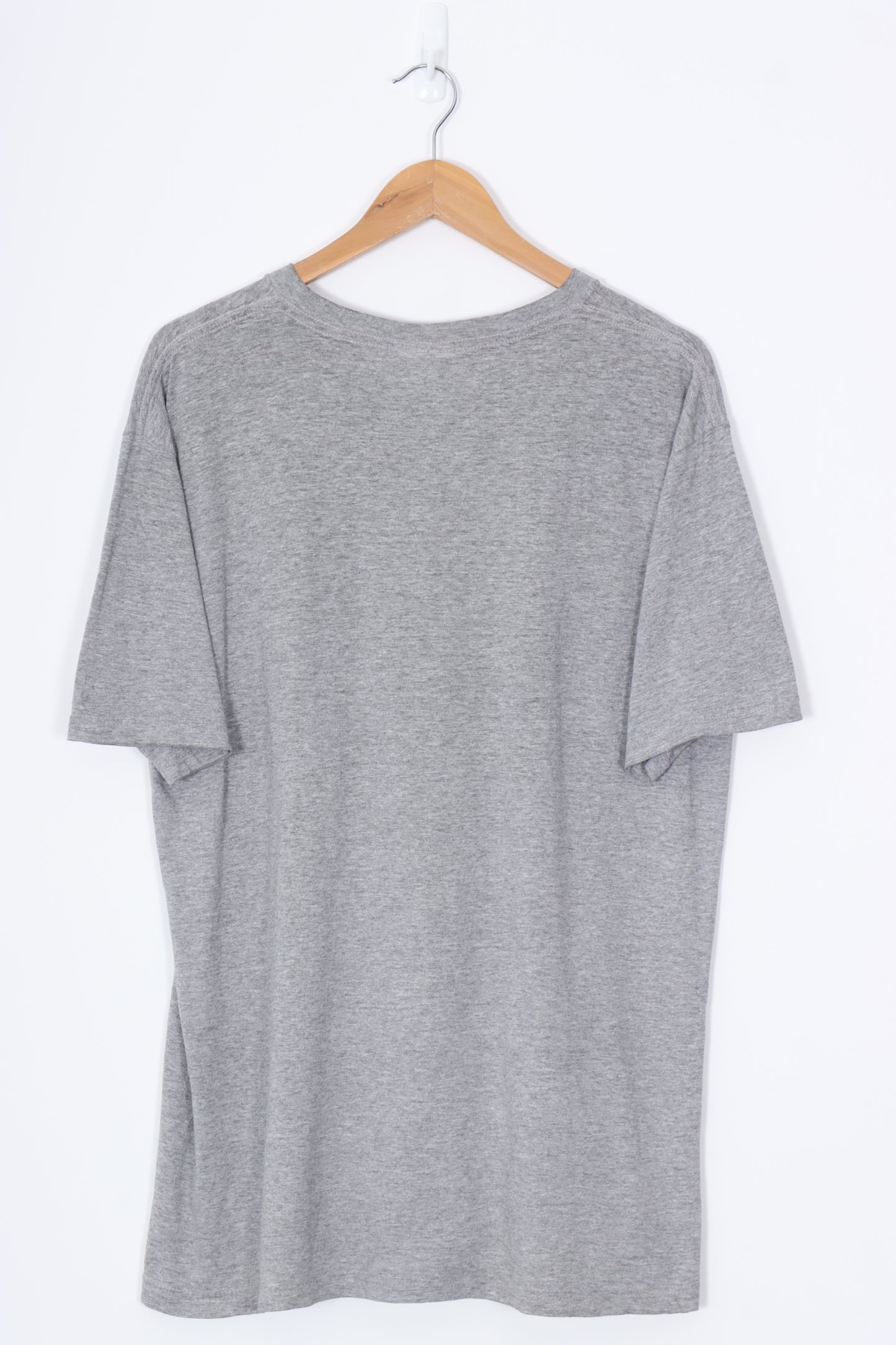 REEBOK Grey & Blue Sports Big Logo Graphic T-Shirt (L)