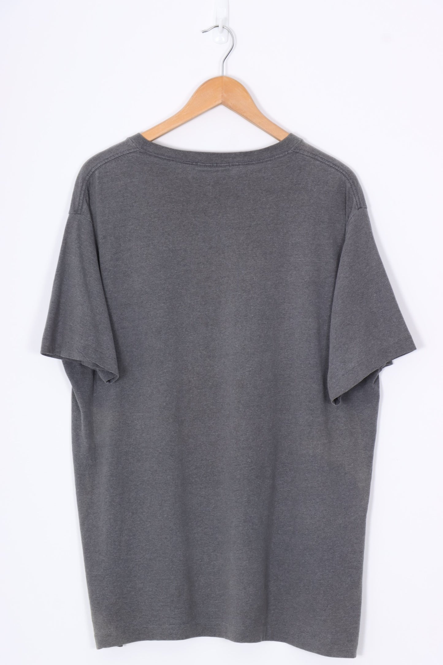 REEBOK 'Blacktop' Grey & Red USA Made T-Shirt (XL)