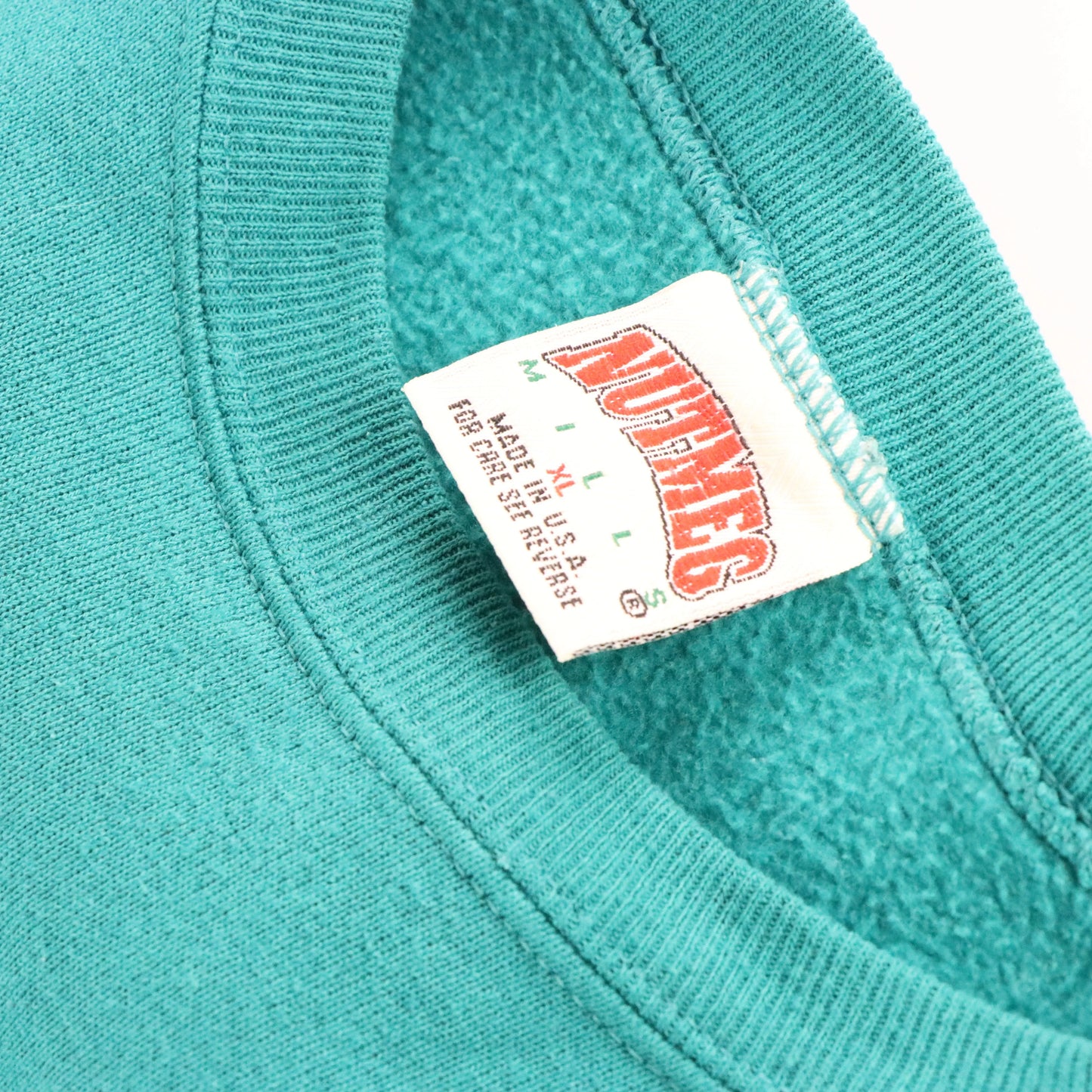 Vintage 1992 SAN JOSE SHARKS NHL Turquoise USA Made Hockey Sweatshirt (L)