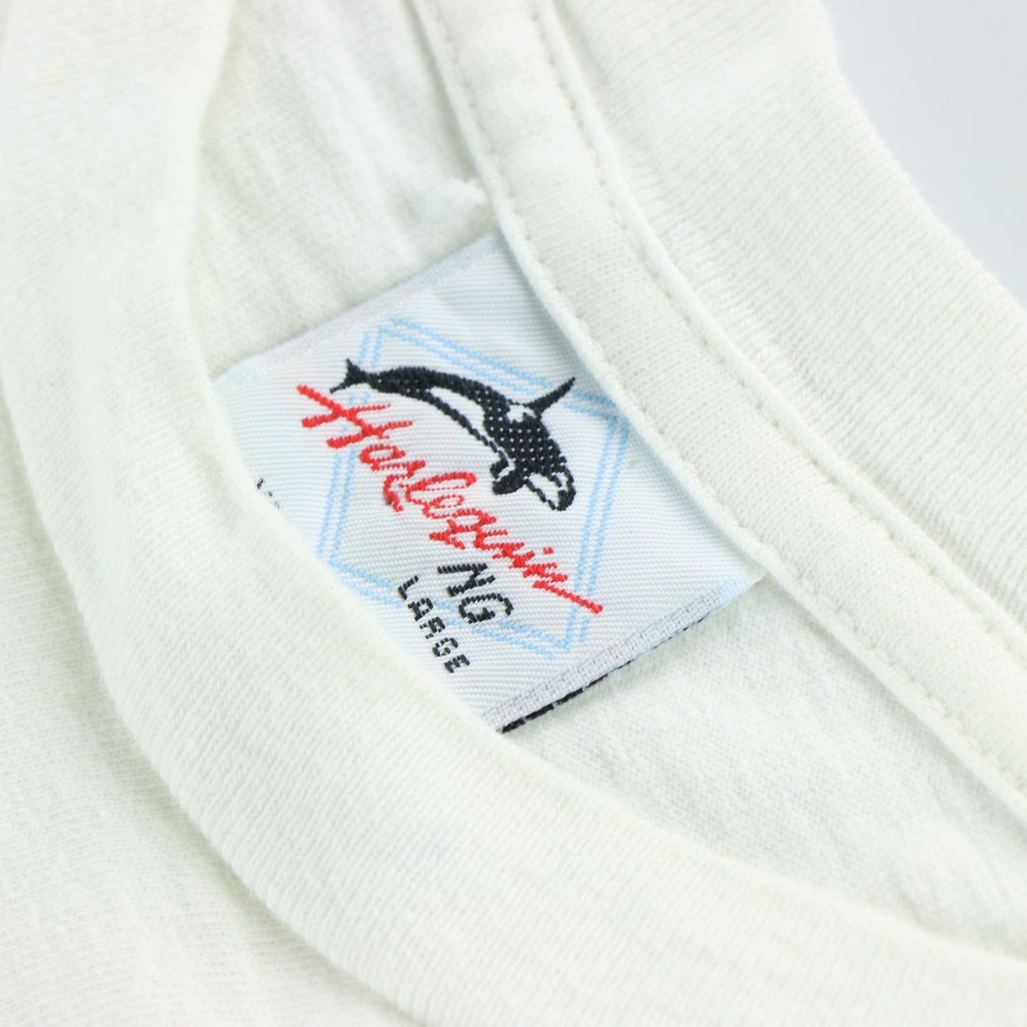 1988 HARLEQUIN Ocean Life USA Made Single Stitch Double Sided White Tee (M-L)