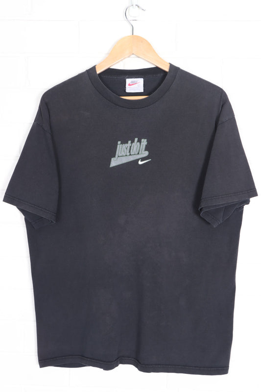 NIKE 90s "Just Do It" Centre Swoosh Logo T-Shirt USA Made (L)