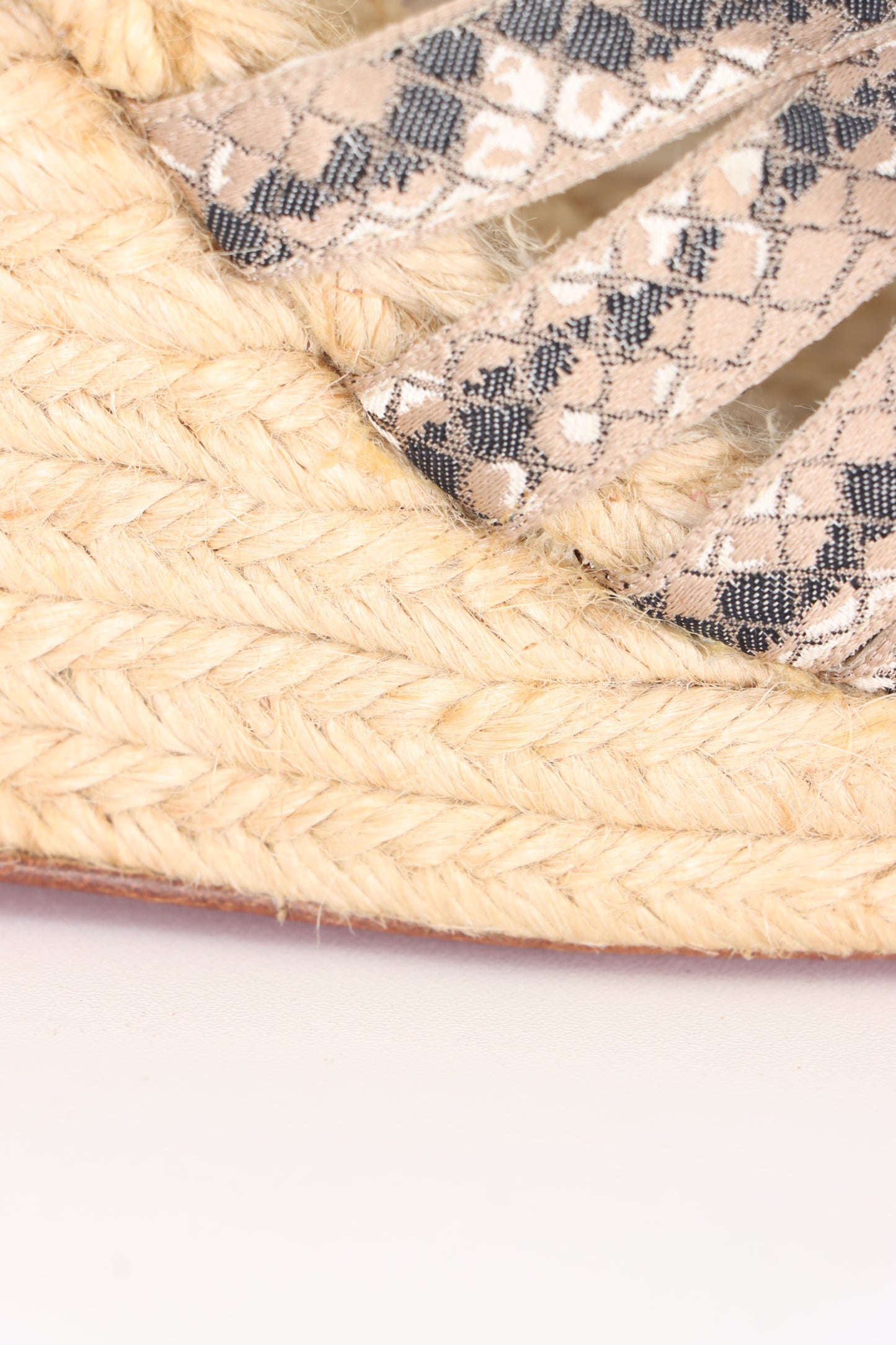 CHRISTIAN LOUBOUTIN 'Tiburon' Espadrilles Wedge Sandals (37)