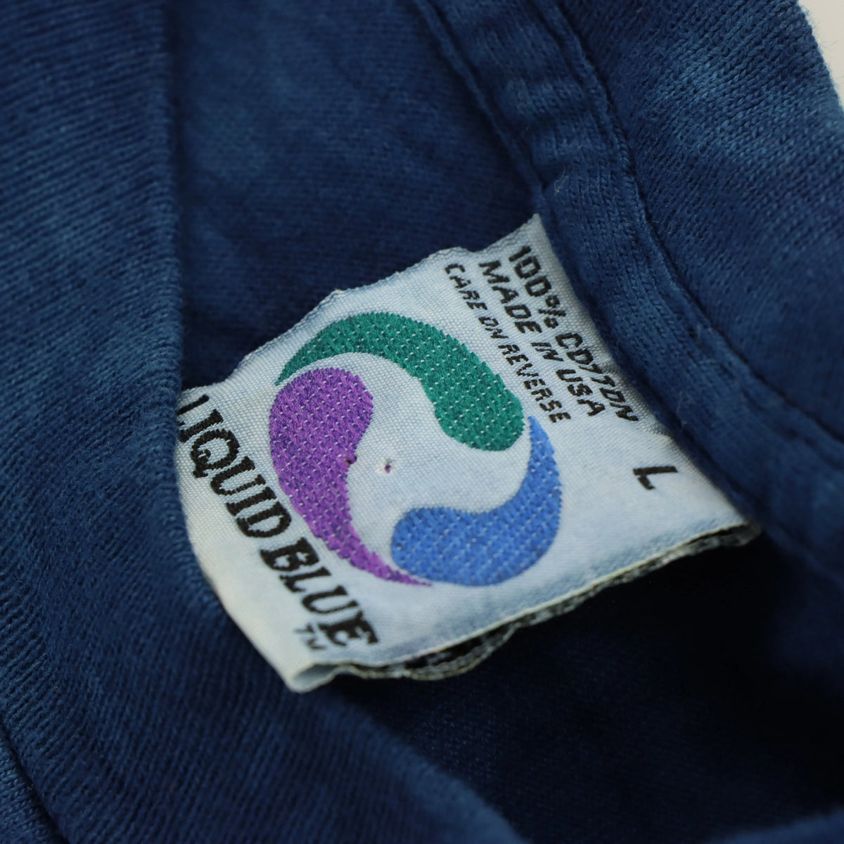 1994 GRATEFUL DEAD 'Paradise Waits' LIQUID BLUE USA Made Tie Dye Tee (L) - Vintage Sole Melbourne