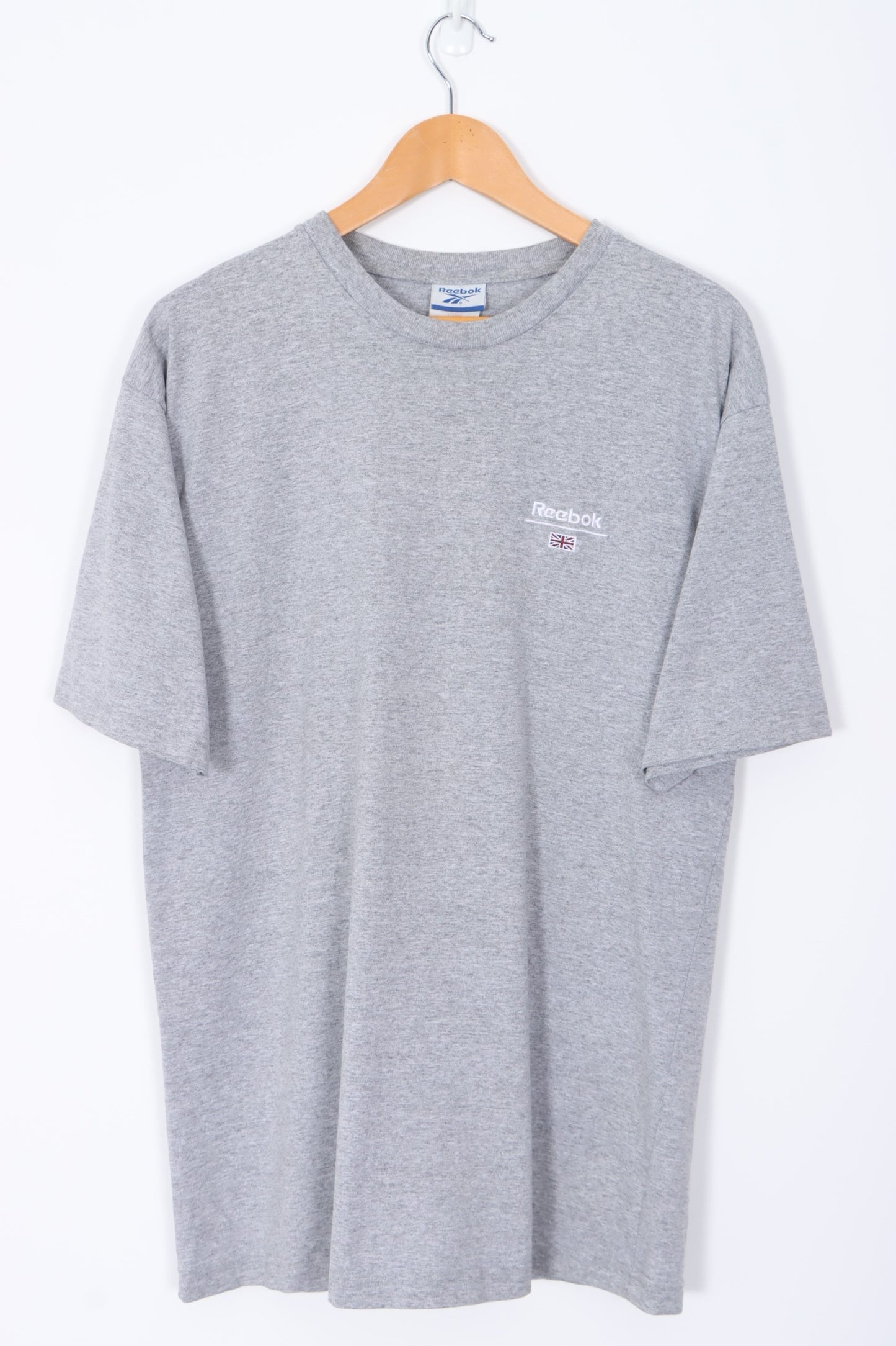 REEBOK Embroidered Flag Logo Single Stitch T-Shirt Canada Made (XL)
