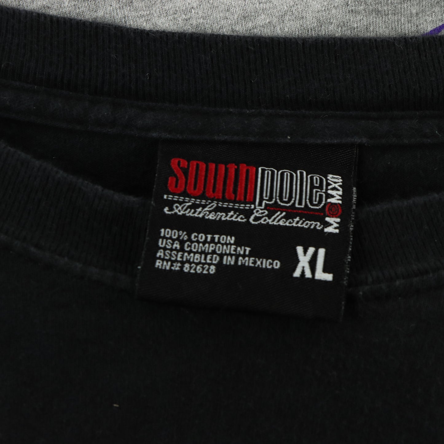 SOUTHPOLE Y2K Grunge Plaid Large Logo 100% Cotton T-Shirt (XL)