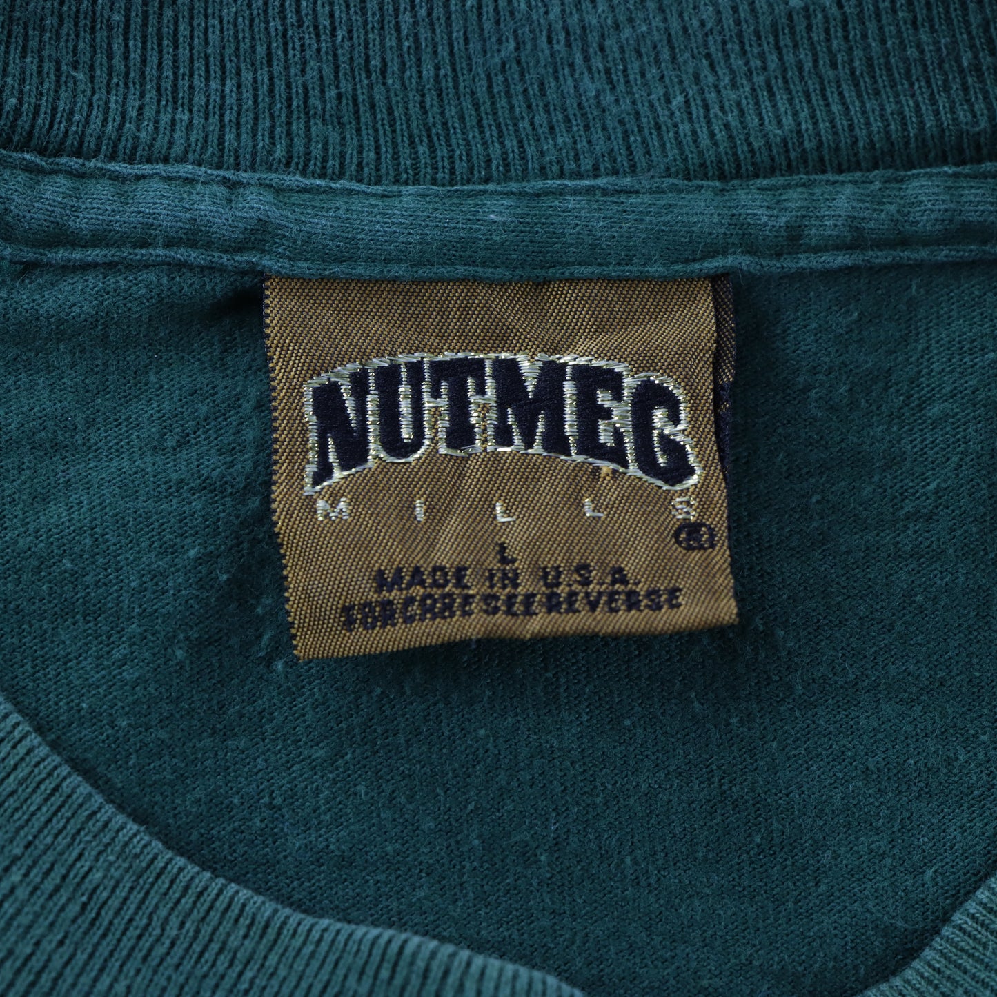 Tulane 'USA Made' University of Louisiana College Green Wave Single Stitch T-Shirt (L)