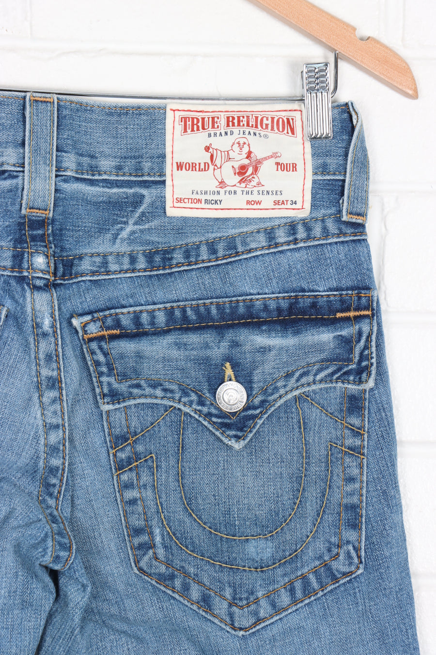TRUE RELIGION Distressed 'Ricky' Jeans USA Made (29)