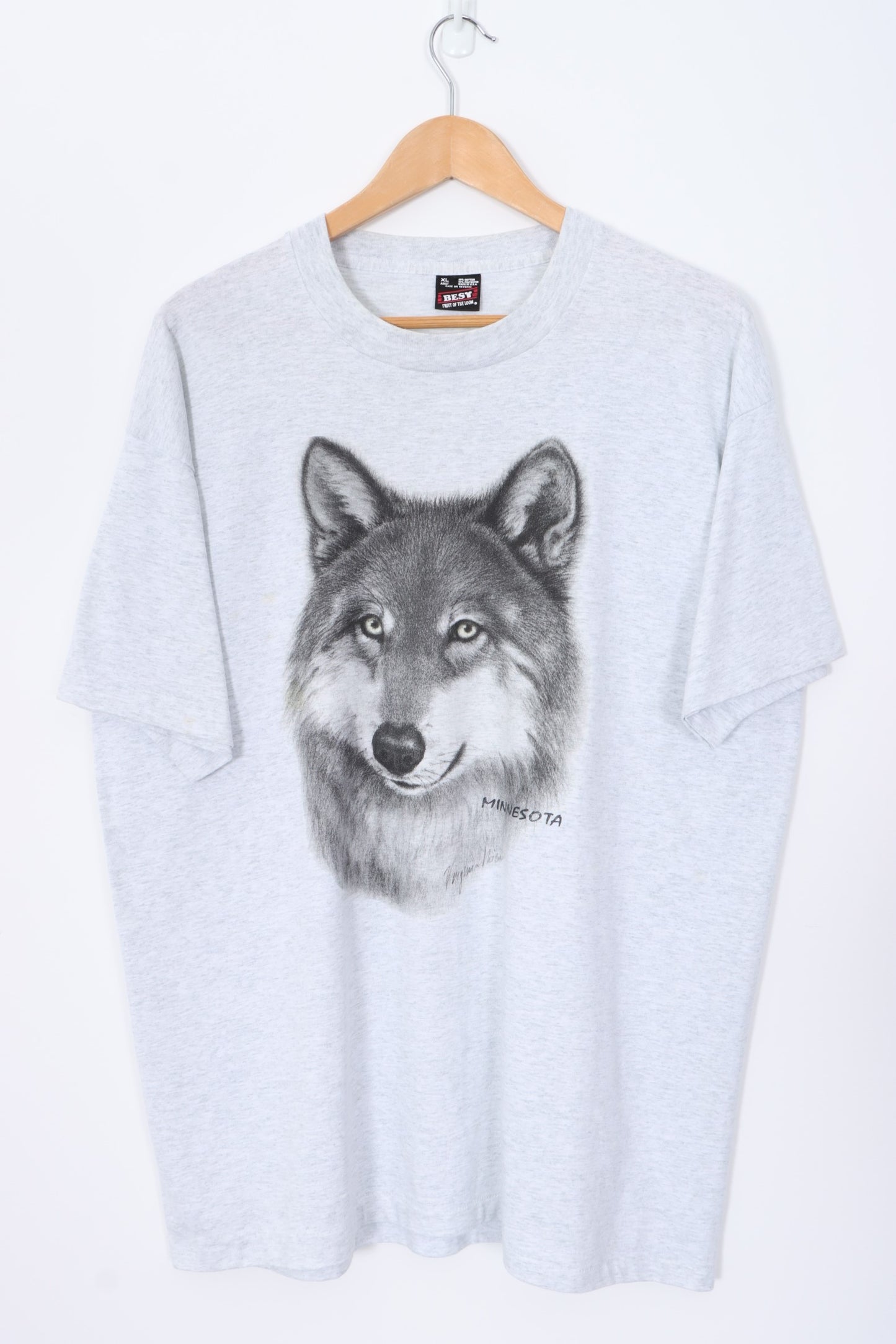 Minnesota 2000 Wolf Single Stitch T-Short USA Made (XL)