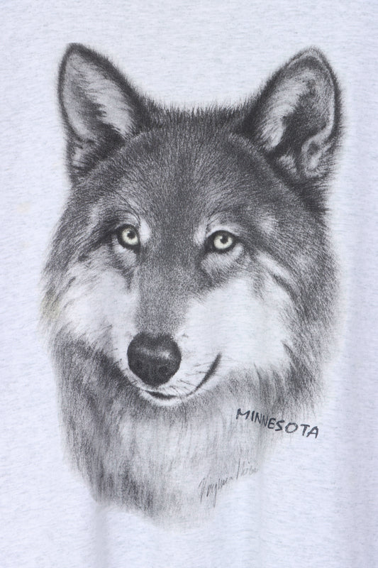 Minnesota 2000 Wolf Single Stitch T-Short USA Made (XL)