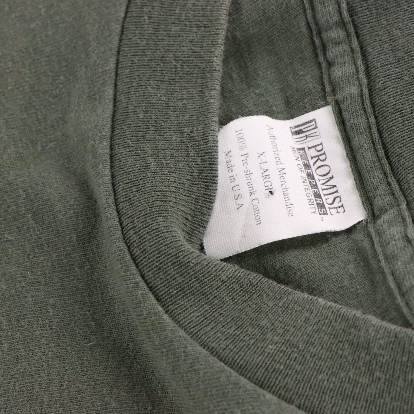 Vintage 1997 'Godly Man' USA Made Single Stitch Green Christian T-Shirt (L-XL)