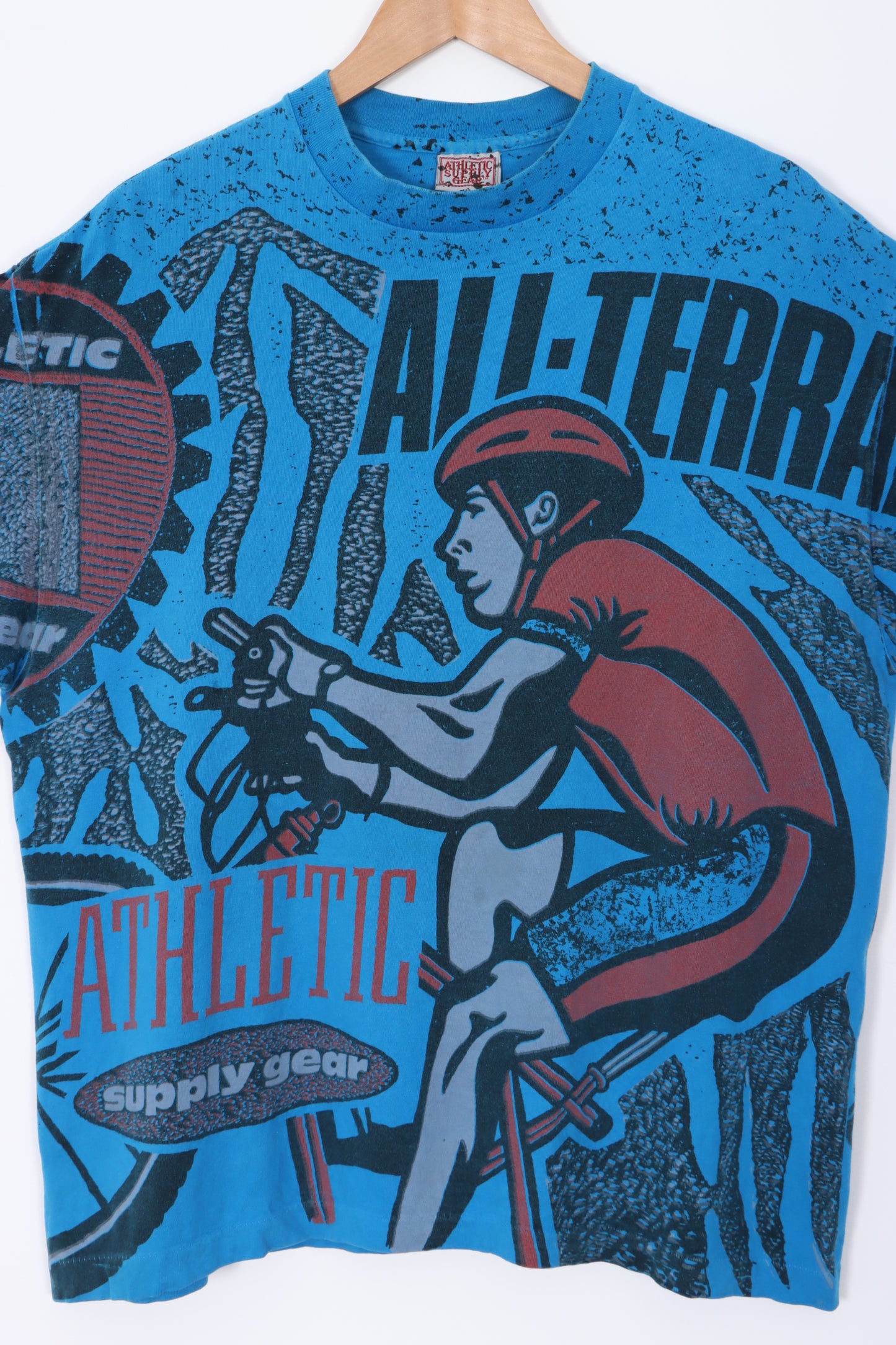 Athletic Supply Gear 90s 'All Terrain' All Over Single Stitch Oversized T-Shirt (XL-XXL)