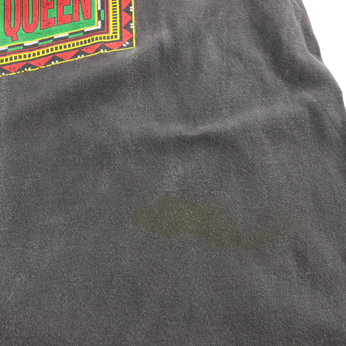 Vintage 90s "The First Black Queen" USA Made Faded Black Single Stitch T-Shirt (L)