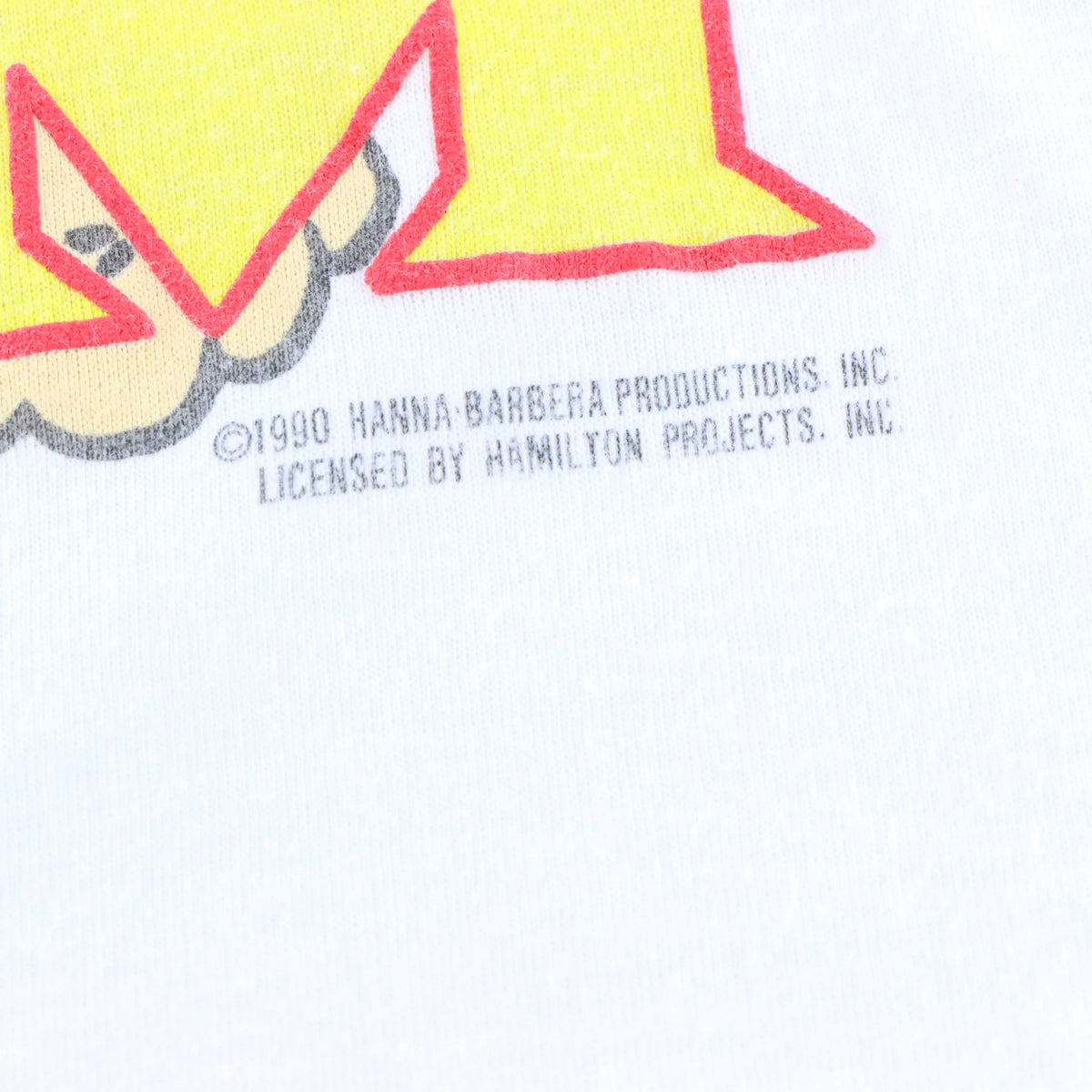 Vintage 1990 THE FLINTSTONES "Fred's Gym" White USA Made T-Shirt (XL TALL)