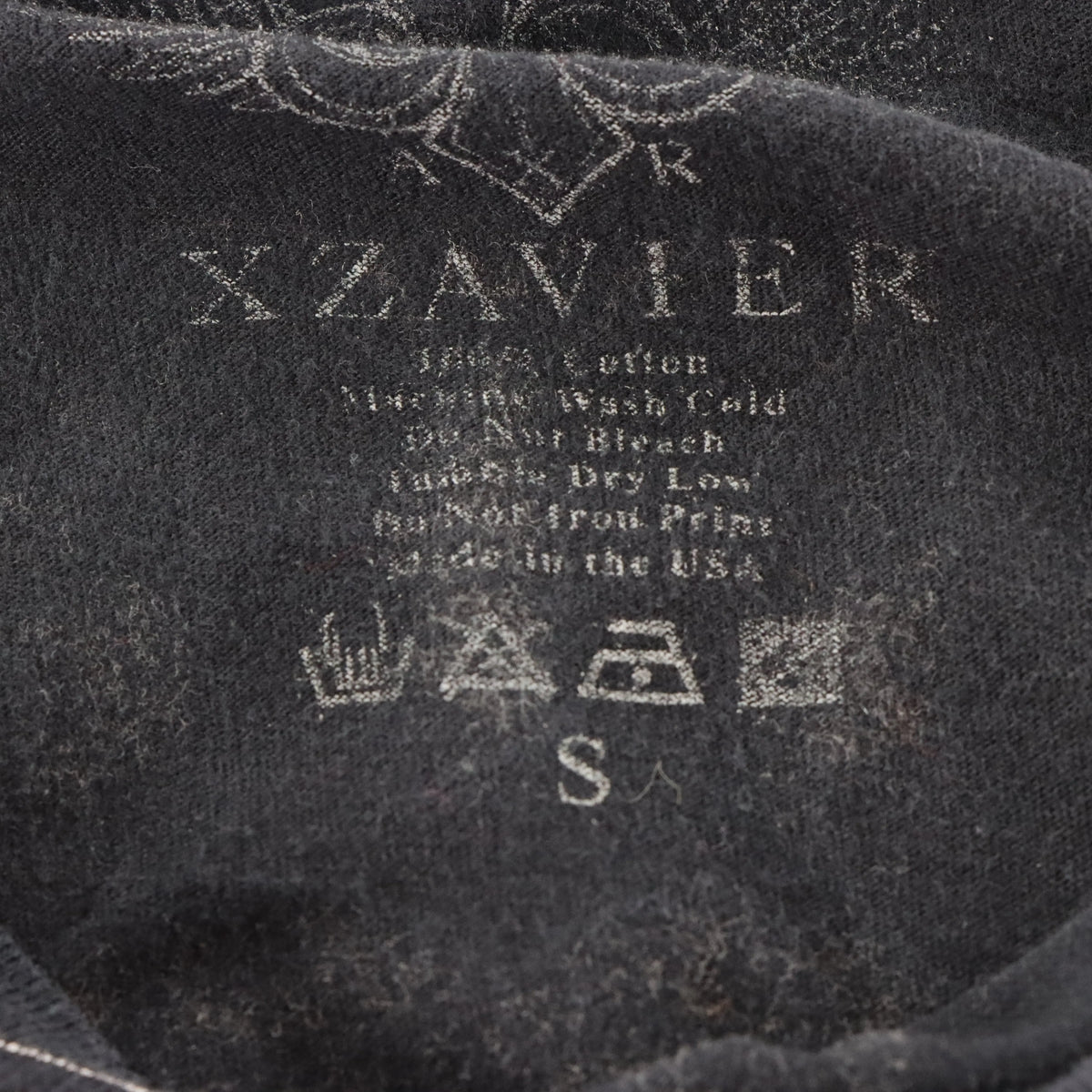 XZAVIER "Family Tradition" Bronze Foil Detail Y2K Style USA Made Cross Dagger T-Shirt (S)