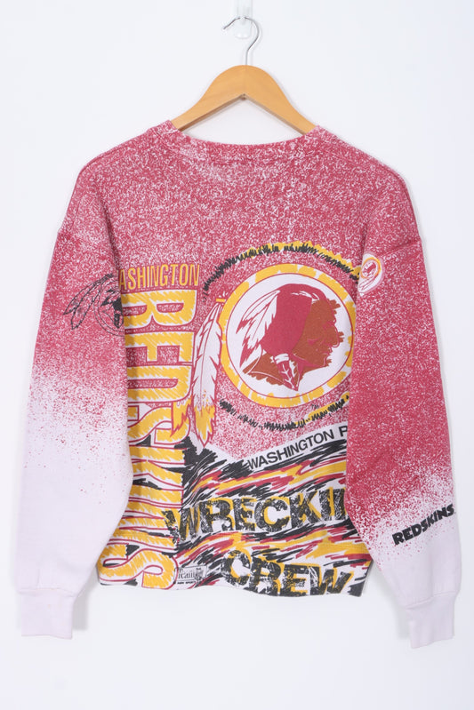 NFL Washington Redskins 90s 'Wrecking Crew' All Over Sweatshirt USA Made (S)
