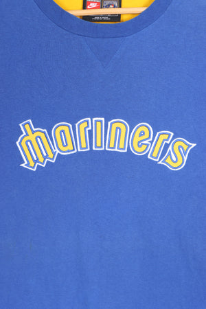 MLB Seattle Mariners Embroidered Spell Out Logo NIKE Oversized T-Shirt (2XL-3XL)