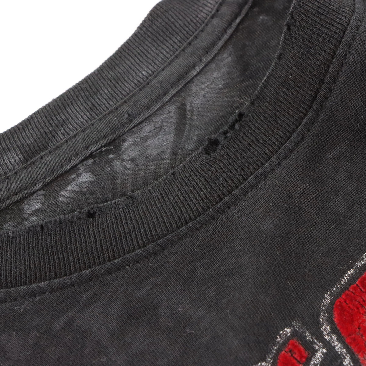 Vintage AFFLICTION 'American Customs' Wheel & Headdress Skull Velvet Detail Black Tee USA Made (M)