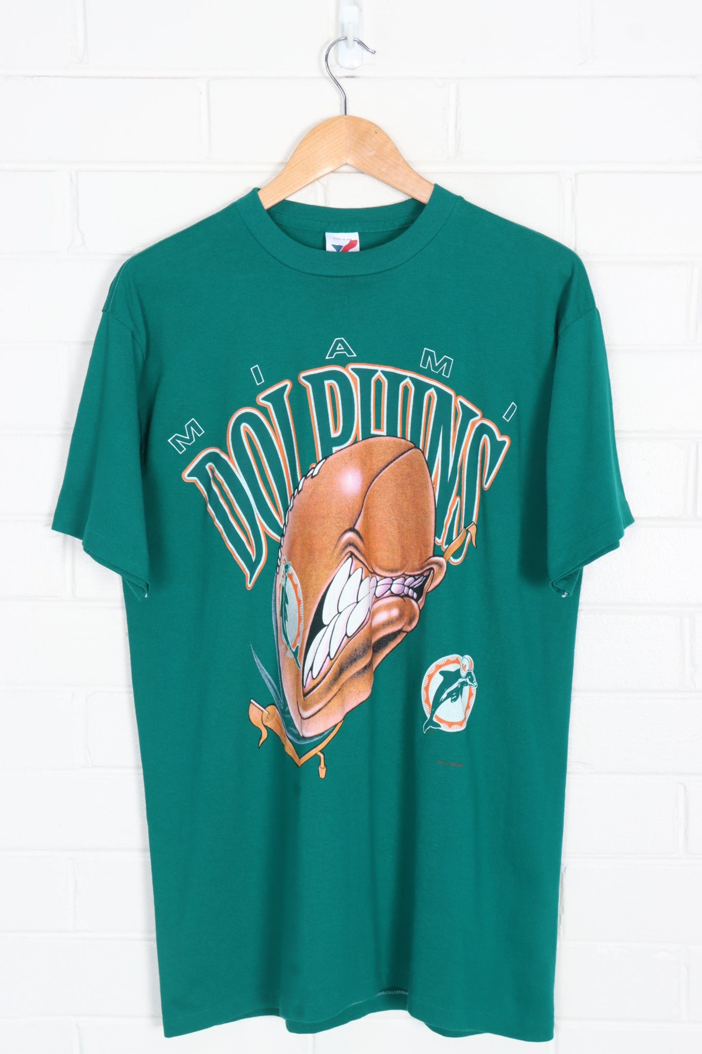Miami Dolphins NFL Football Spell Out T-Shirt (L)