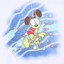 Garfield & Odie 1996 Fishing Boat Front Back Single Stitch PAWS T-Shirt USA Made (L)