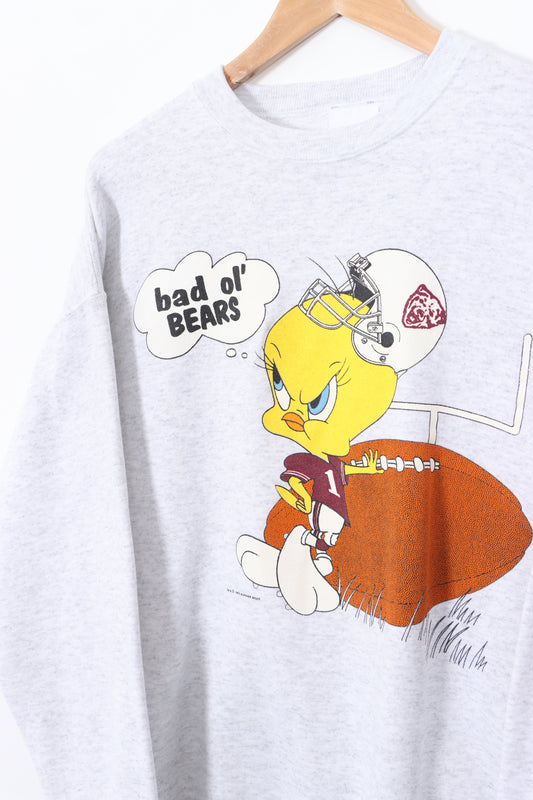 1993 'Bad ol' Bears' American Football Tweety Vintage Sweatshirt USA Made (XL)