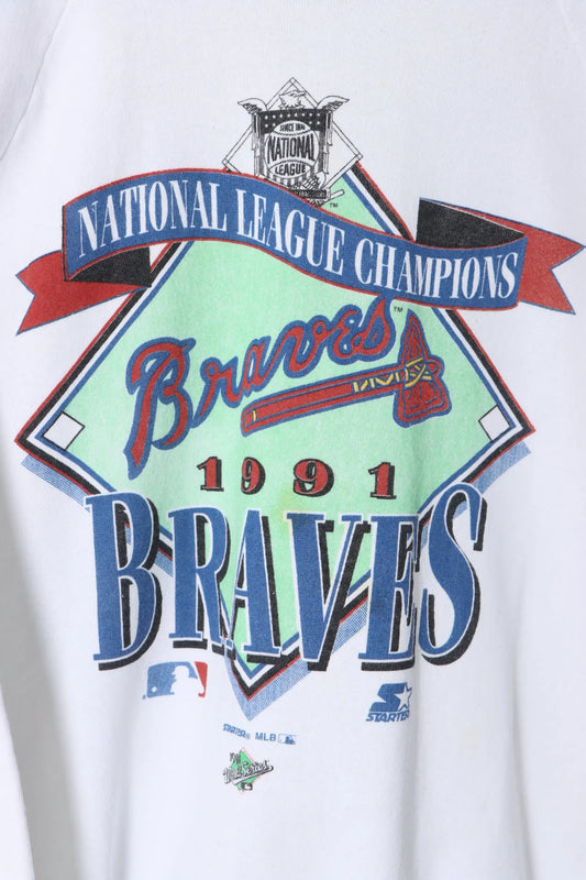 1991 Braves National League Champions MBL USA Made Sweatshirt (L) Vintage Sole Melbourne