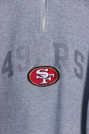 NFL San Francisco 49ers 1/4 Zip Textured Football Sweatshirt (XXL)