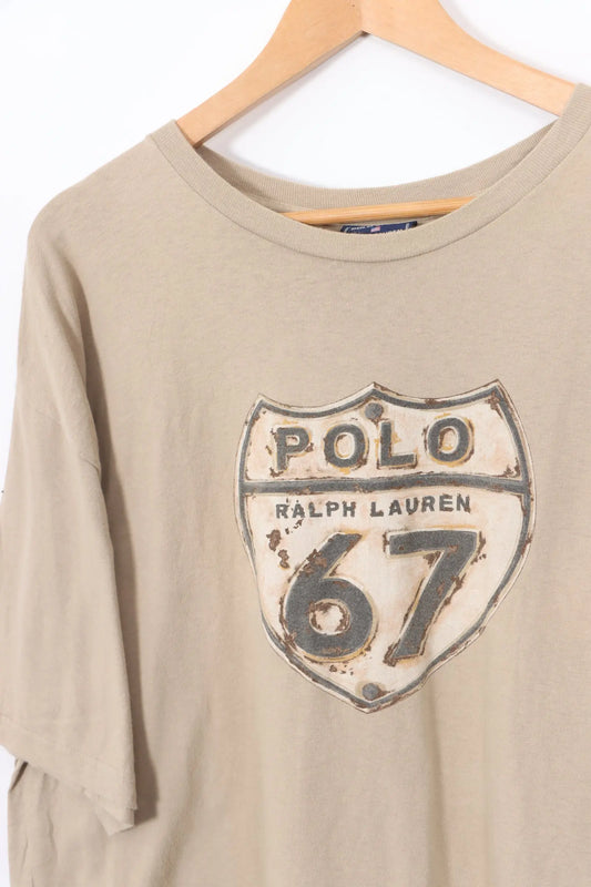 POLO SPORT Ralph Lauren 67 USA Made T-Shirt (XL) Vintage Sole Melbourne
