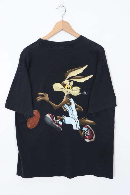 Looney Tunes Wile E. Coyote Basketball Back Front Graphic Tee (L-XL) Vintage Sole Melbourne