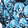 LIQUID BLUE Blue Skull Pile T-Shirt (L-XL)