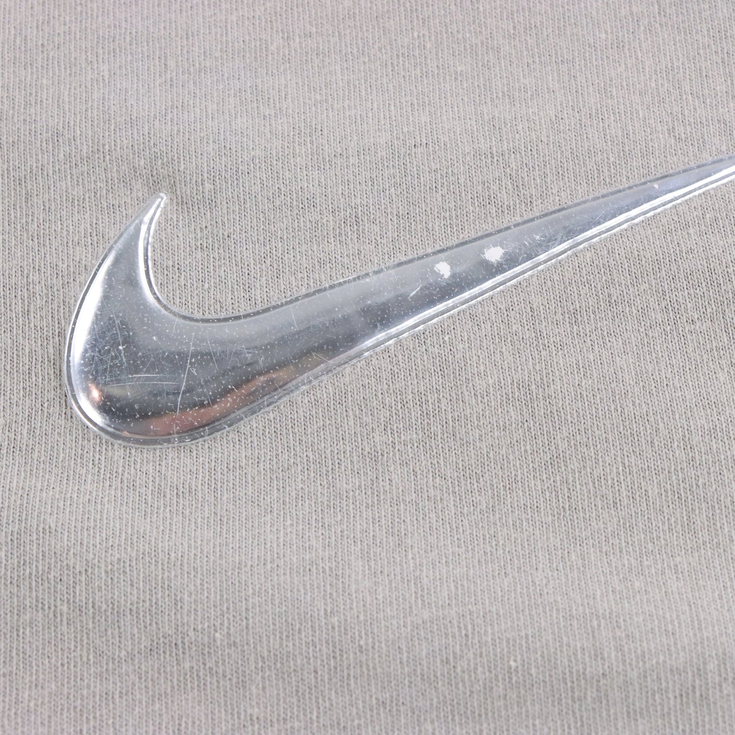 Vintage NIKE Silver 3D Centre Swoosh Logo T-Shirt (L-XL)