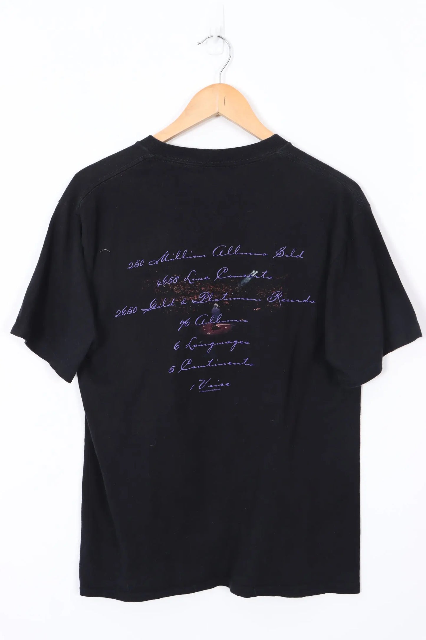 1999 Julio Iglesias Promo Music Black Single Stitch T-Shirt (M) Vintage Sole Melbourne