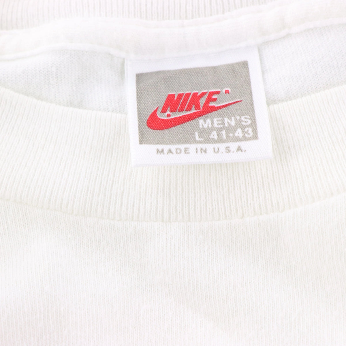 Vintage 90s NIKE Retro Logo Graphic USA Made Single Stitch White T-Shirt (L-XL)