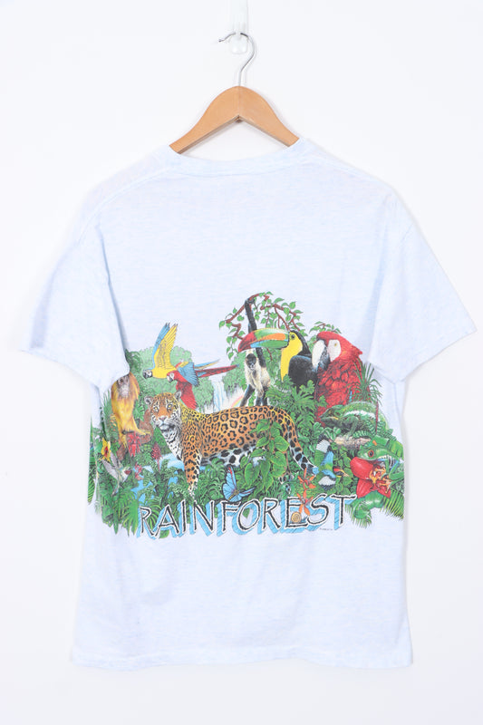 Vintage 1991 HABITAT Rainforest Animal USA Made T-Shirt (L)