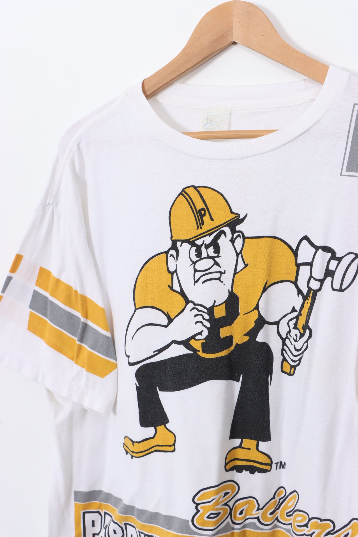 Perdue University Boilermakers USA University White T-Shirt (L-XL)