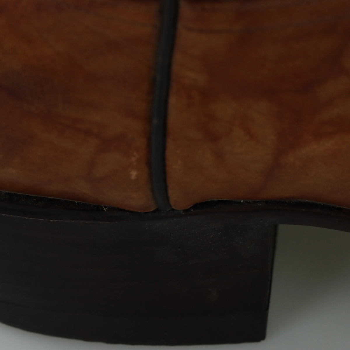 TONY LAMA Embroidered USA Made Tan Leather Western Cowboy Boots (17 B) - Vintage Sole Melbourne