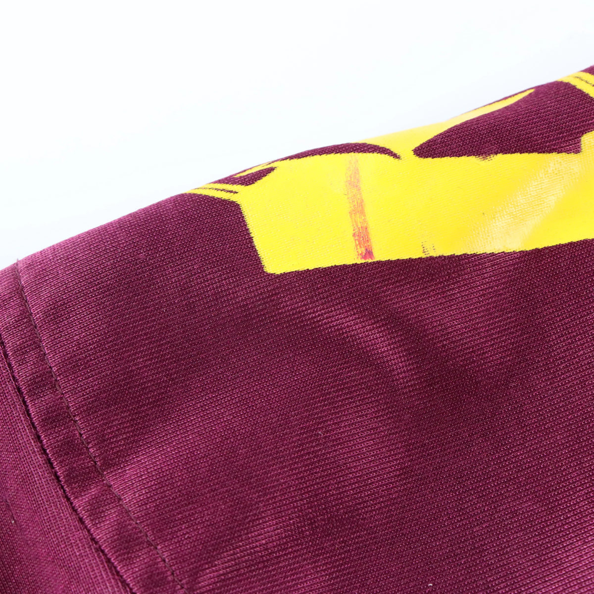 Vintage American Football "Pop Warner Little Scholars" #94 Maroon & Yellow USA Made Jersey (L)