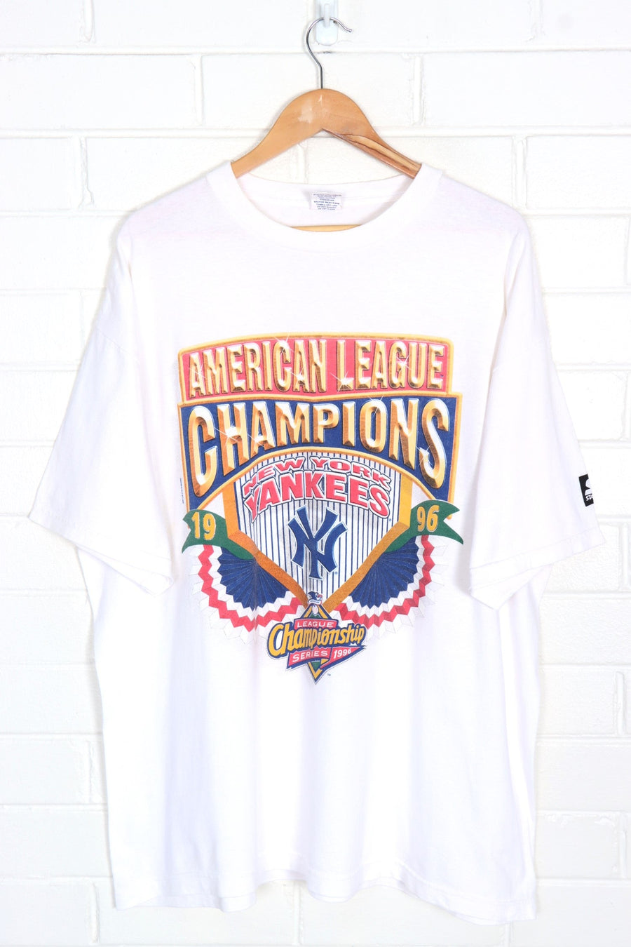 STARTER 1996 Vintage NY Yankees MLB Champion Baseball Tee  (XXL)